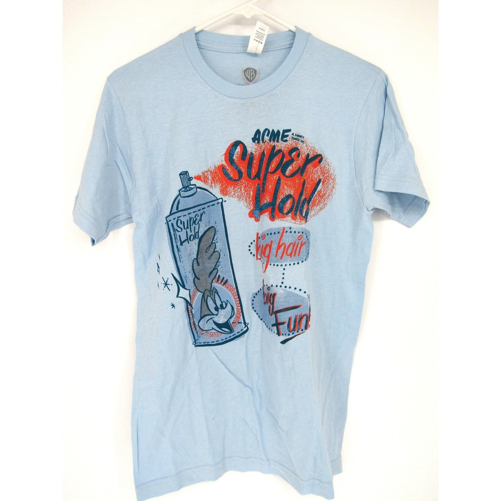 Warner Bros Looney Tunes T Shirt Adult Small Blue Acme Wile E Coyote Graphic Tee